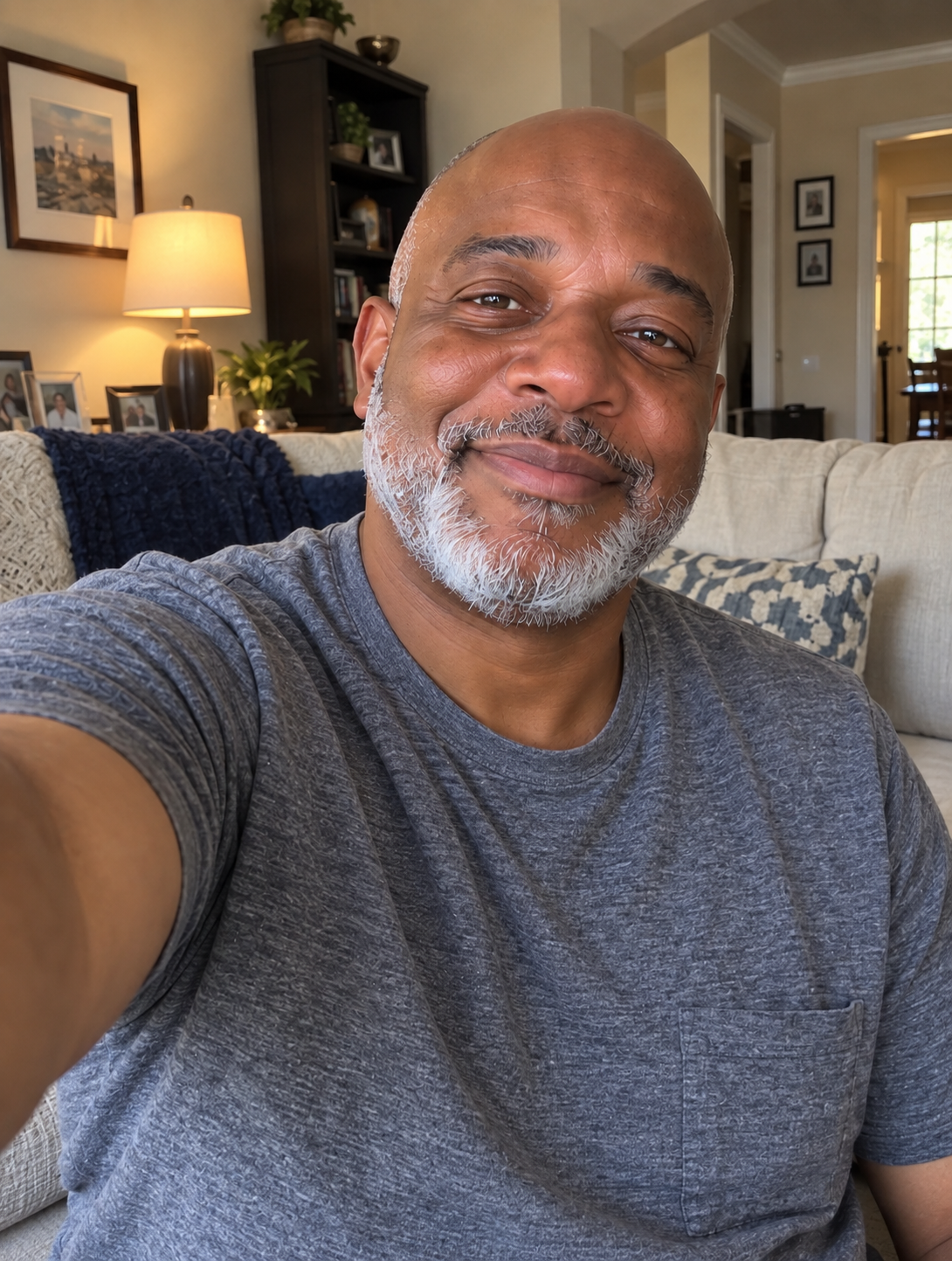 Dad's casual phone selfie