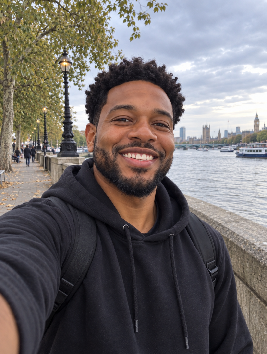 Marcus's casual phone selfie