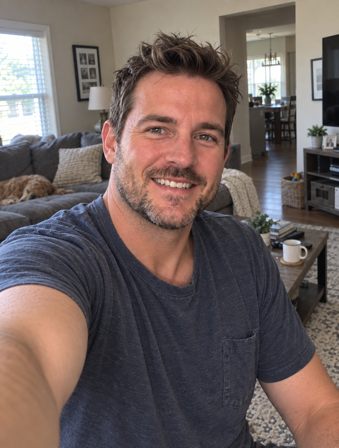Dad's casual phone selfie