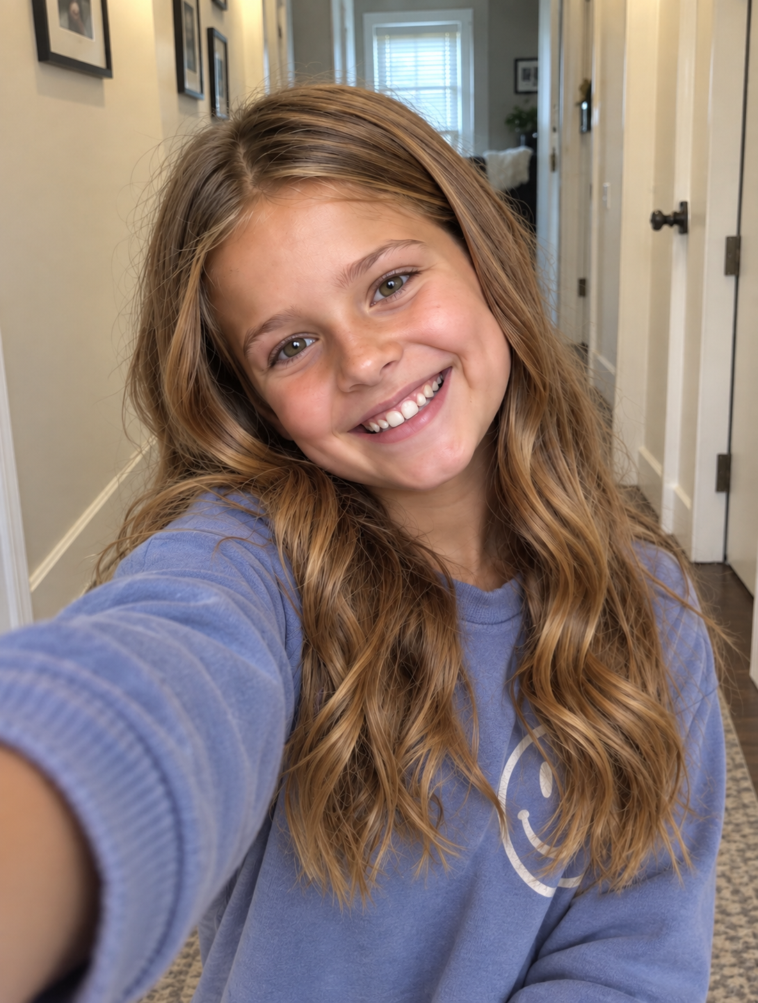 Emma's casual phone selfie