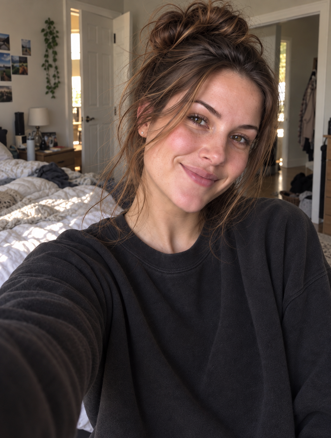 Mia's casual phone selfie
