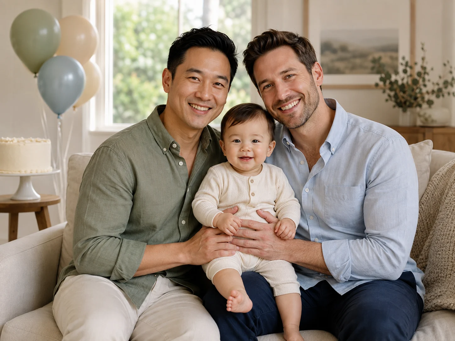 Baby's First Birthday with Family family portrait example