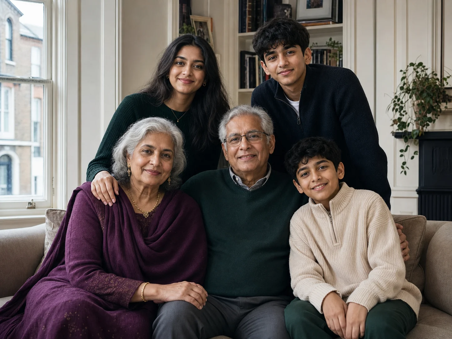 Grandparents & Grandchildren family portrait example
